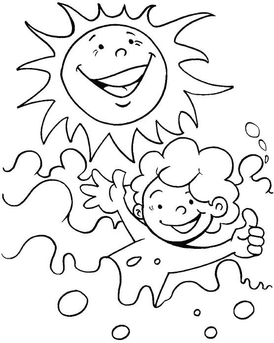 A bright sunny day coloring page | Summer coloring pages ...