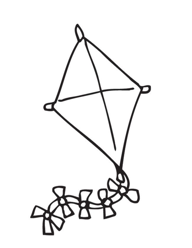 Flying A Kite Coloring Pages | classroom ideas | Pinterest | Kites ...