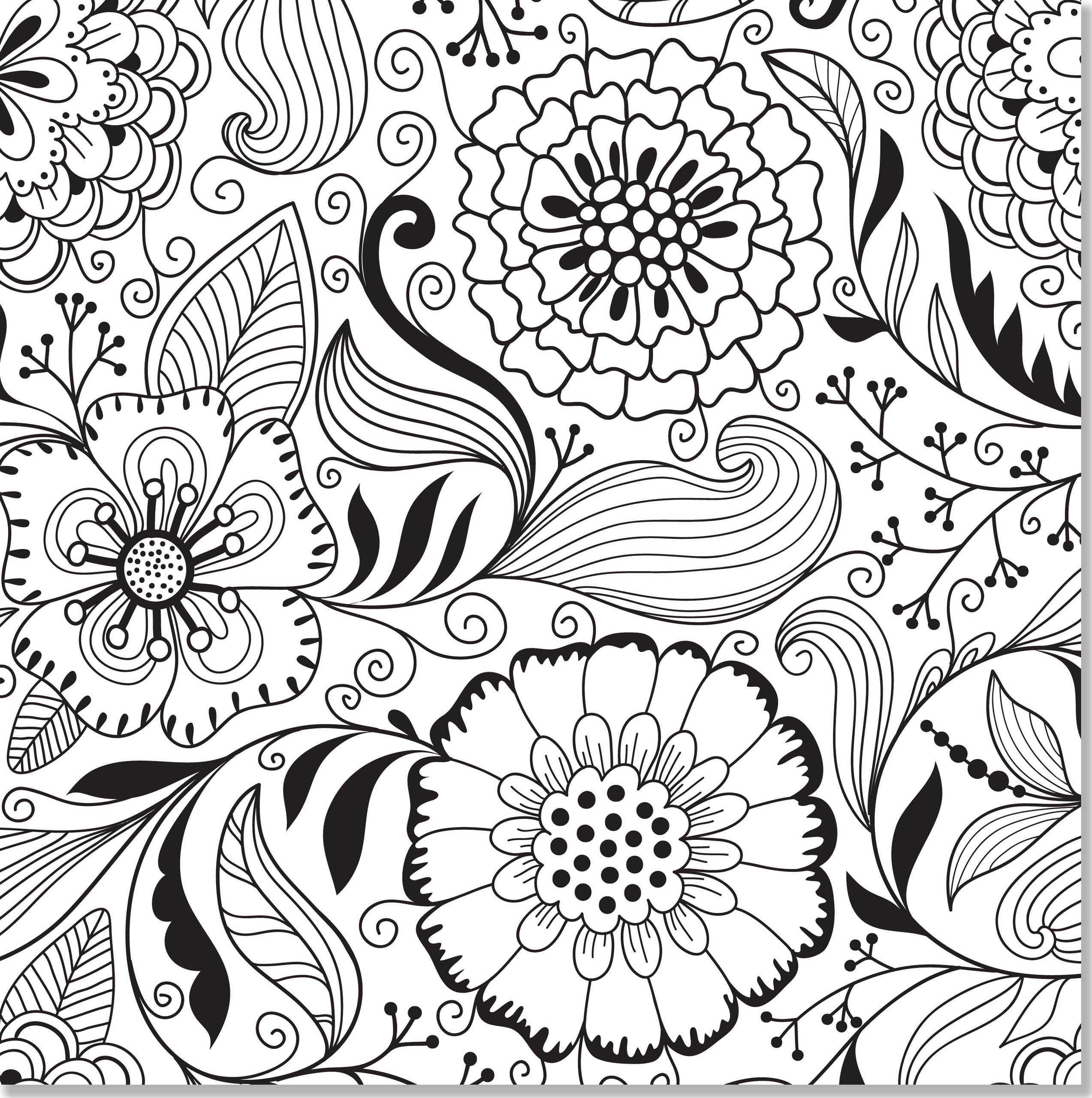 Butterfly And Flower Coloring Pages For Adults Free Printable ...