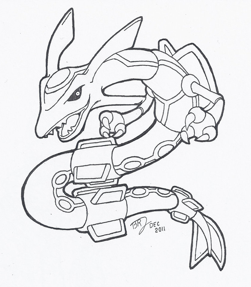 Pokemon Rayquaza Coloring Page Coloring Home