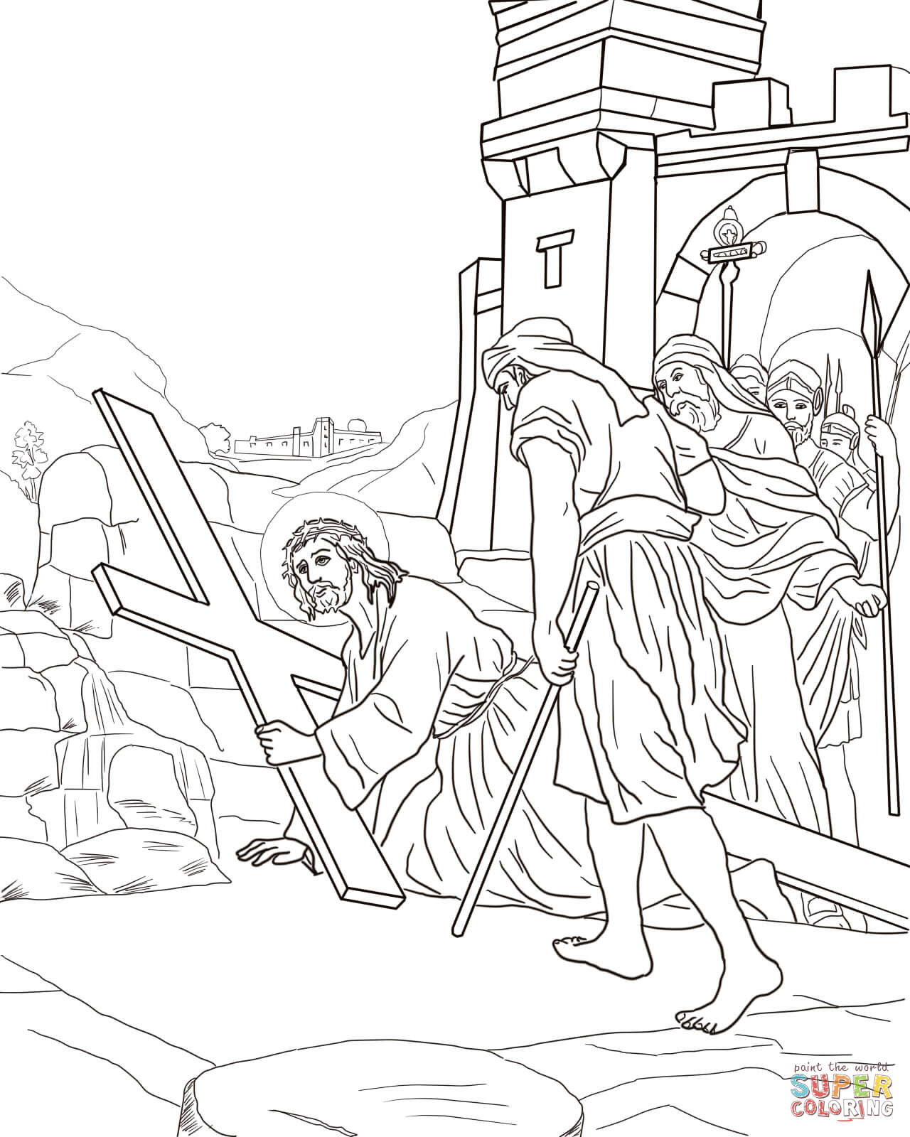 Jesus Stations of the Cross coloring pages | Free Coloring Pages