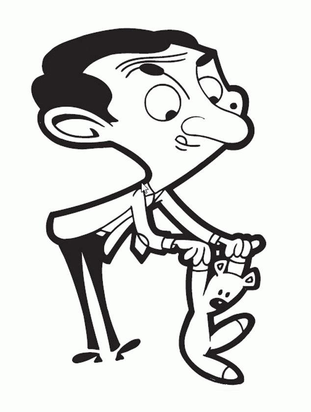 Mr Bean Coloring Pages Coloring Page Coloring Home
