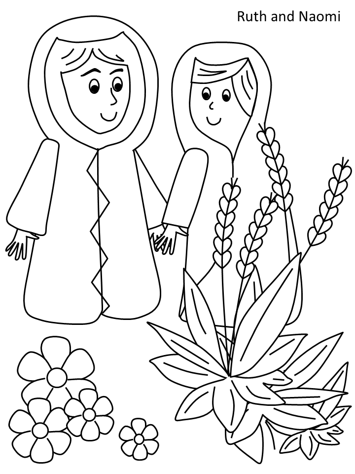 11/5, Ruth and Naomi coloring page | Bible Club