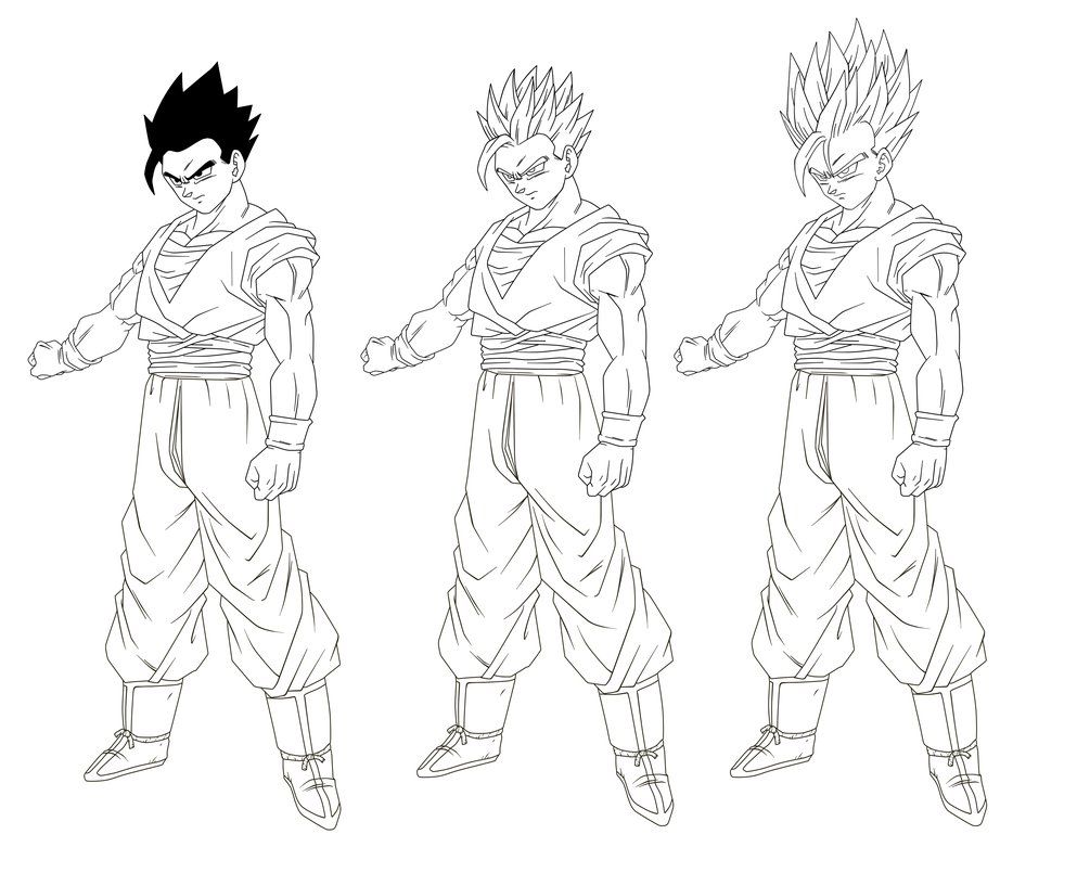Goku Ssj2 Coloring Pages - Coloring Home