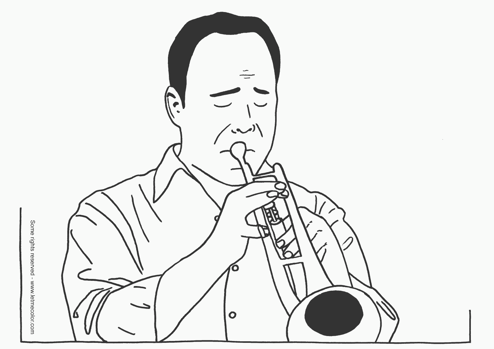Trumpet coloring page | LetMeColor