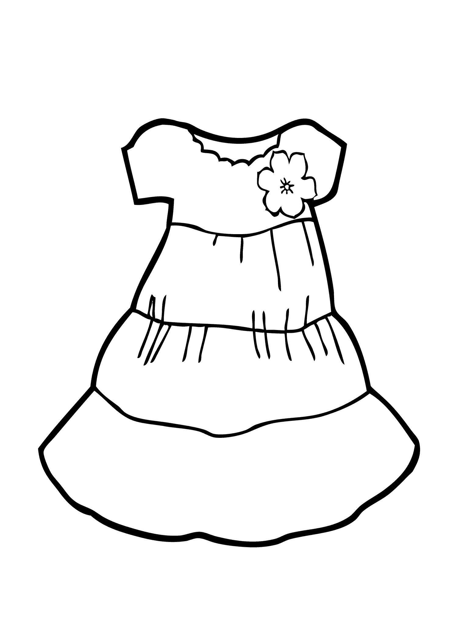Coloring Pages : Coloring Girls Dress Free Sheets For Of Summer ...