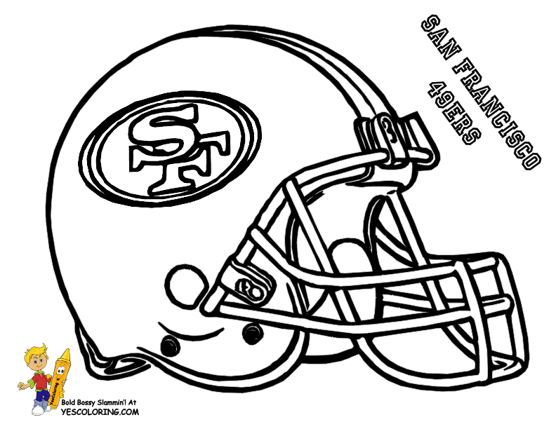 San Francisco 49ers Football Helmet Coloring Page - Get Coloring Pages