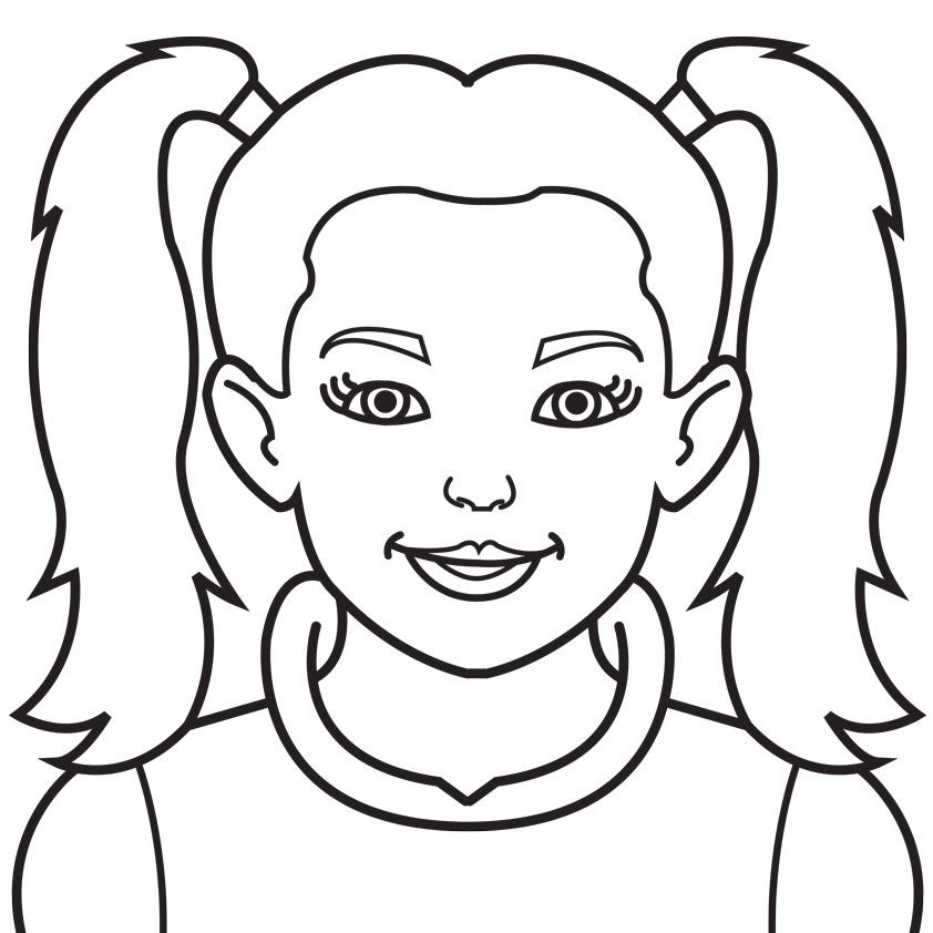 Girls Coloring Pages Easy - Coloring Home