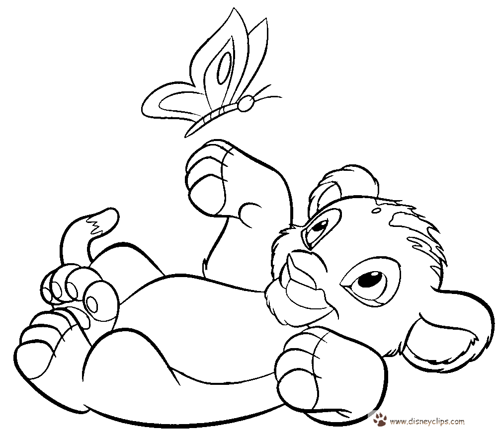 Baby Lion Coloring Pages For Kids And For Adults