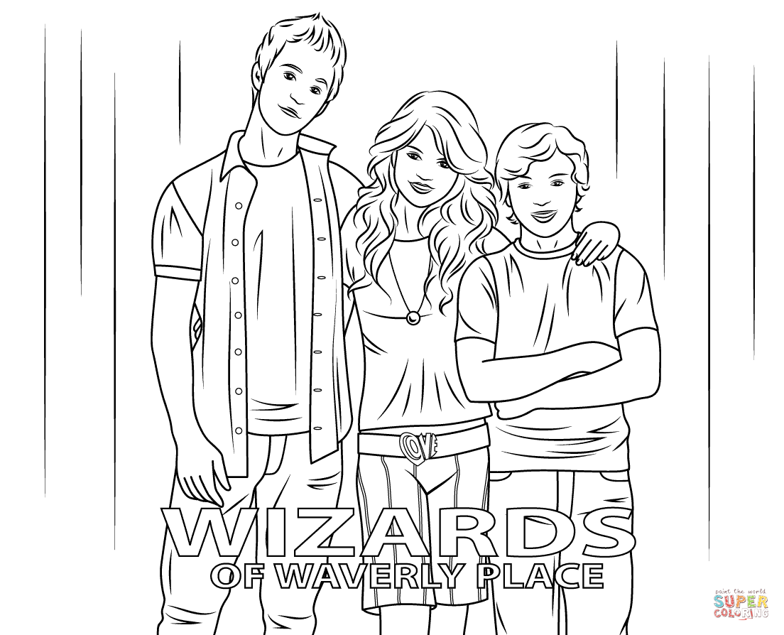 Wizards Of Waverly Place Coloring Page For Kids