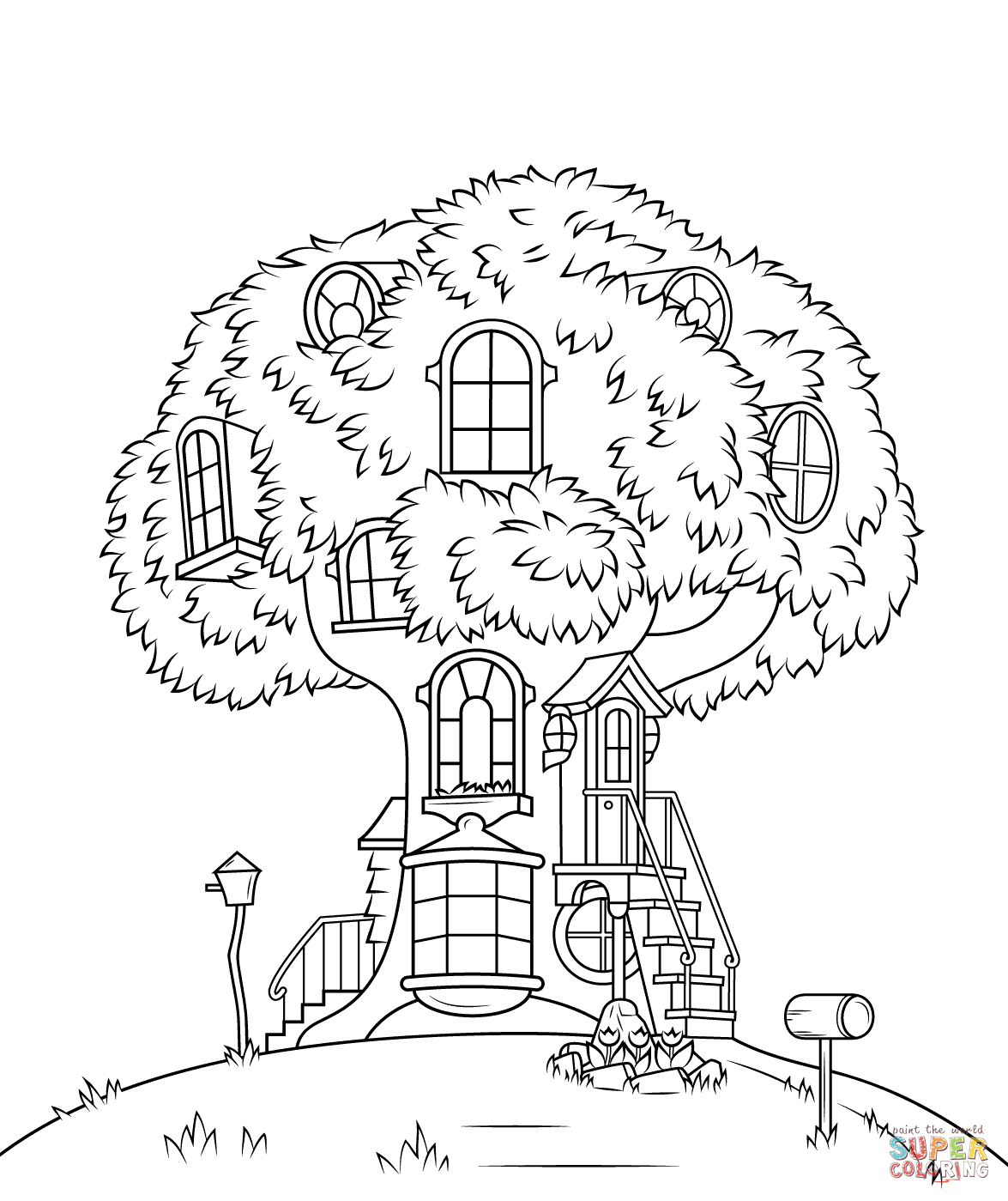 Berenstain Bears Treehouse coloring page