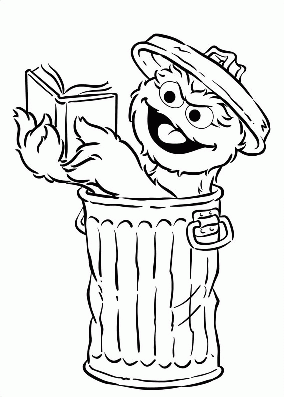Oscar The Grouch Coloring Page - Coloring Home