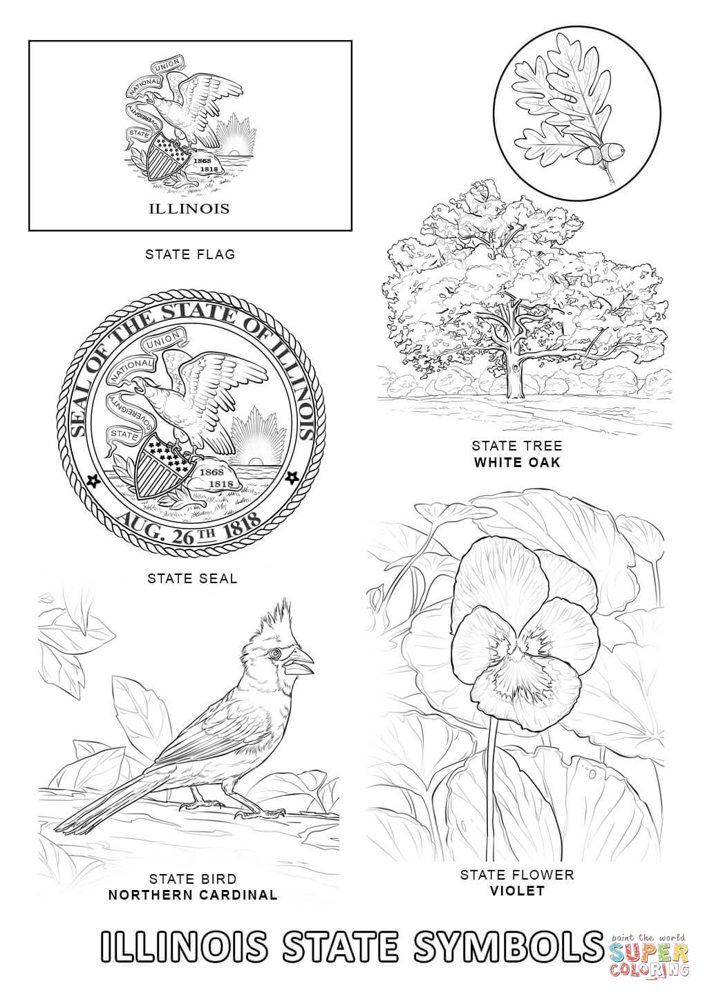 Alabama State Symbols Coloring Pages - Coloring Home