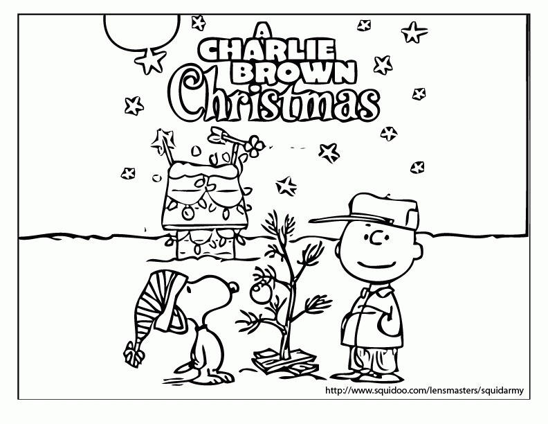 Charlie Brown Christmas Coloring Pages Free - Coloring Home