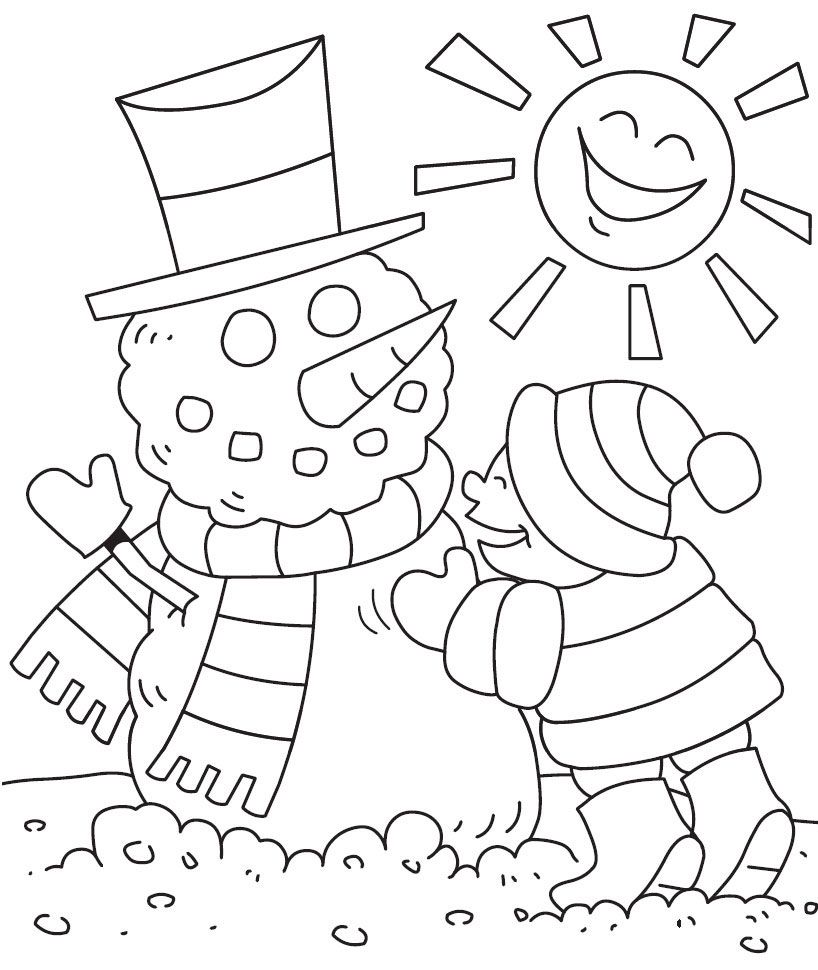 Winter Coloring Worksheets For Kindergarten - The Largest and Most ...