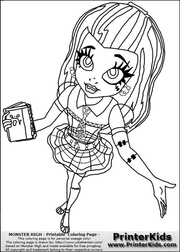 Monster High - Frankie Stein Welcome To Monster High - Coloring ...