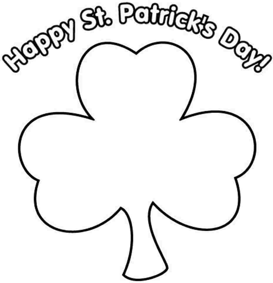 Four Leaf Clover Coloring Page Coloring Home