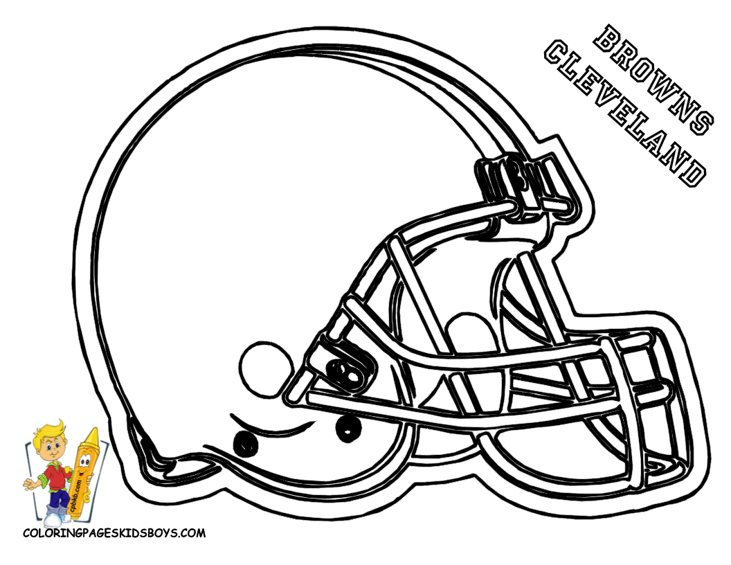 732 Cartoon Rams Helmet Coloring Page with Printable