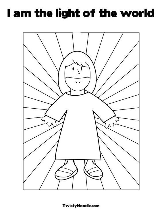 Light Of The World Coloring Page - Coloring Pages for Kids and for ...