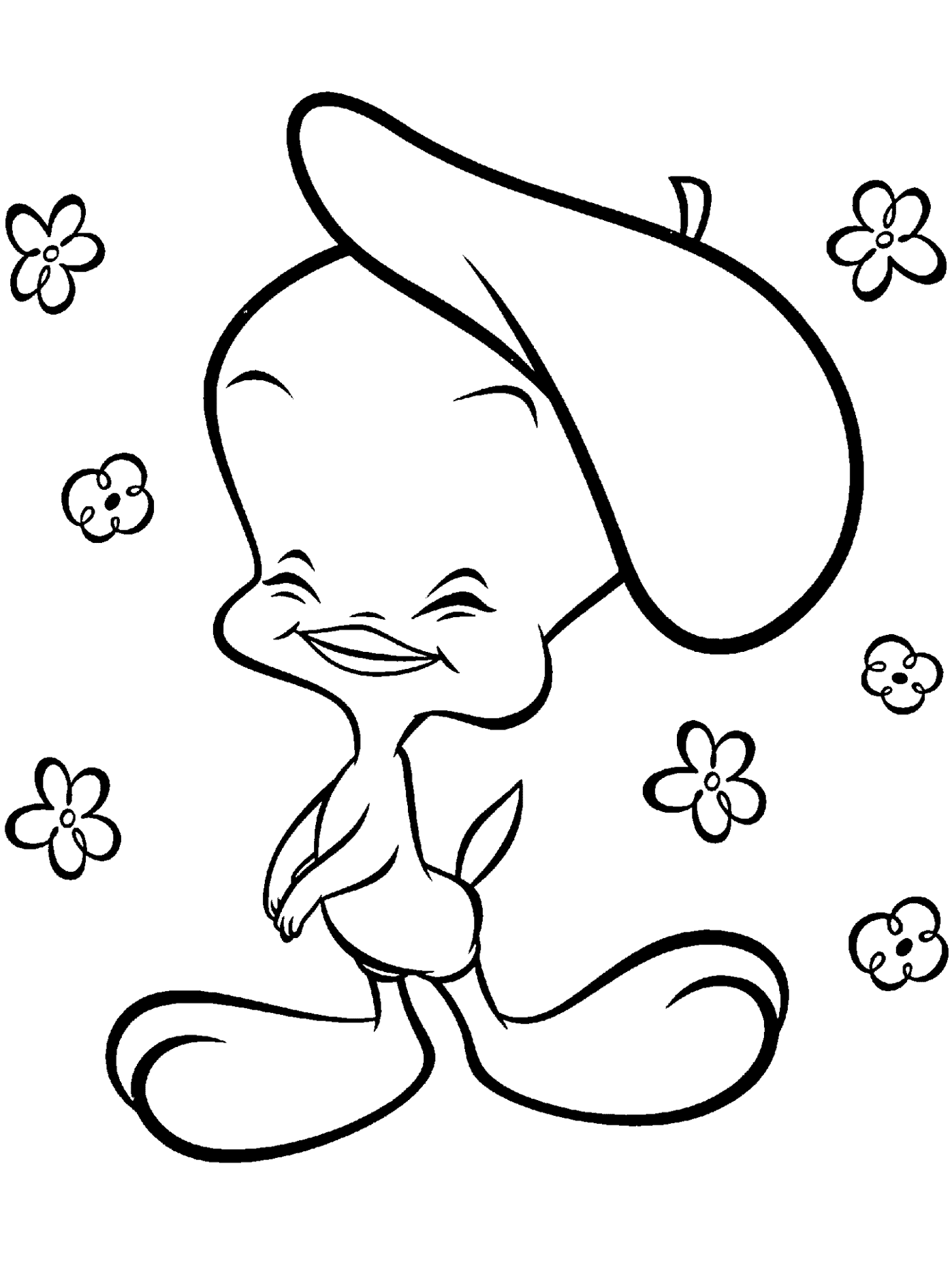 Tweety Bird Coloring page : LOONEY TUNES SPOT COLORING PAGES