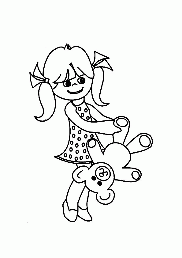 Cute Little Girls Coloring Pages - Coloring Home