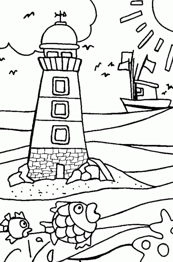 Printable Coloring Pages Of Lighthouses - Coloring Home