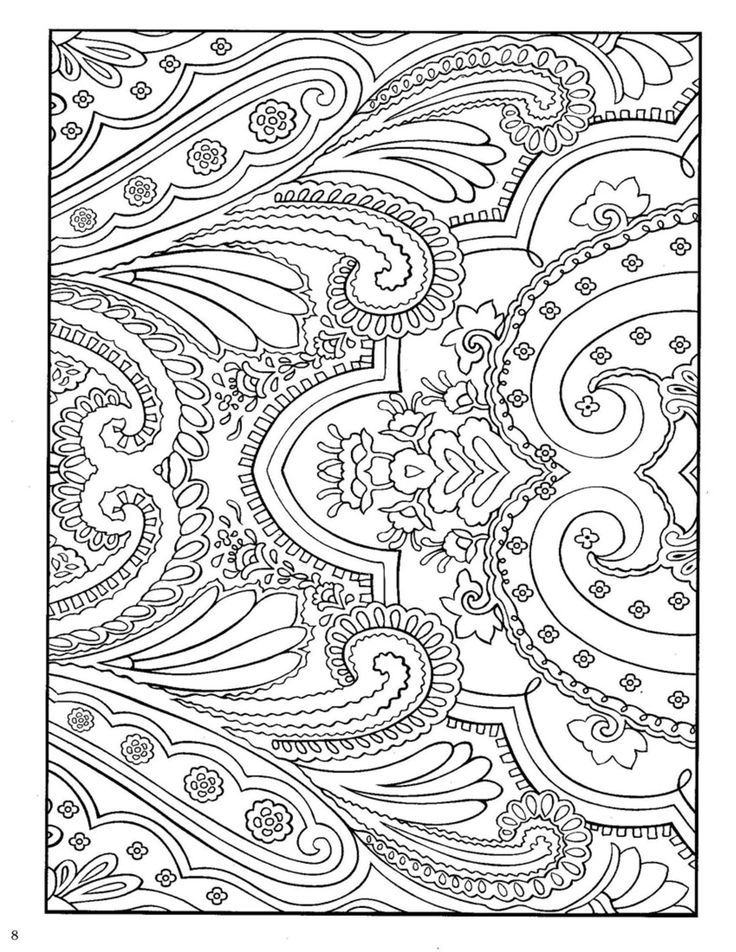 Free Printable Paisley Coloring Pages, paisley designs coloring ...