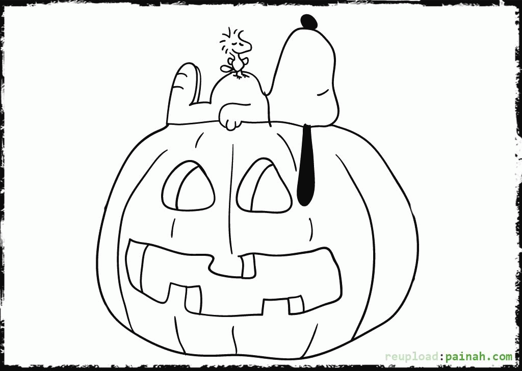 Halloween Coloring Pages Of Snoopy - Coloring Home