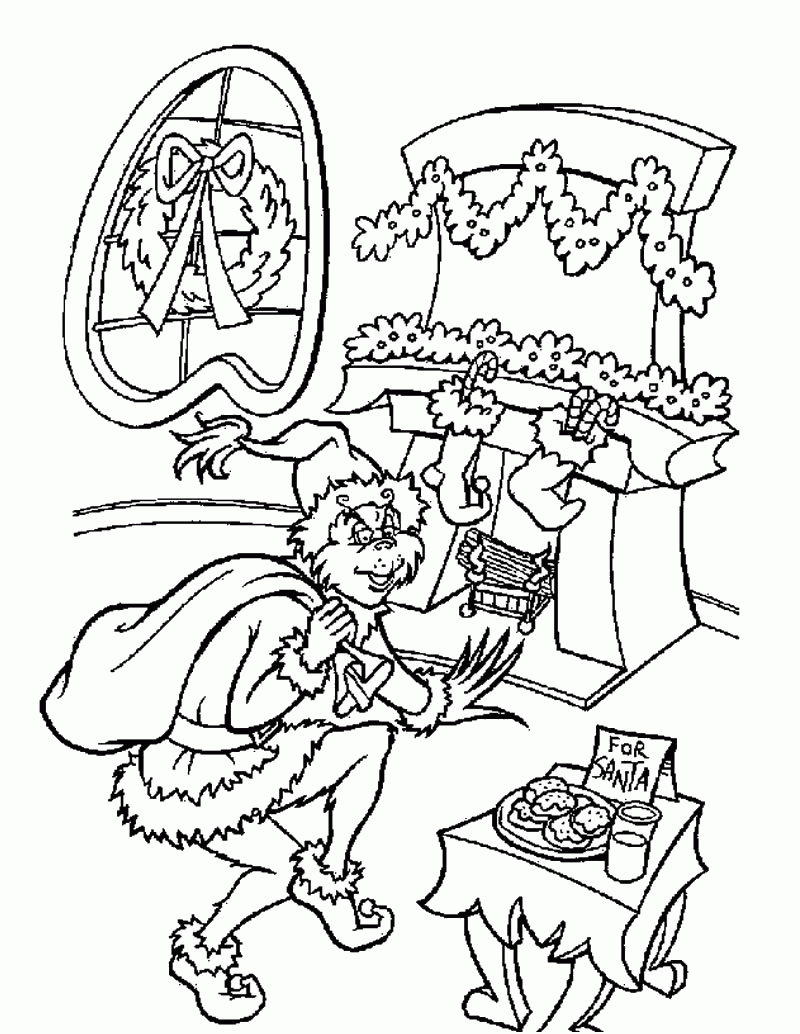 The Grinch Coloring Pages Printable Coloring Home
