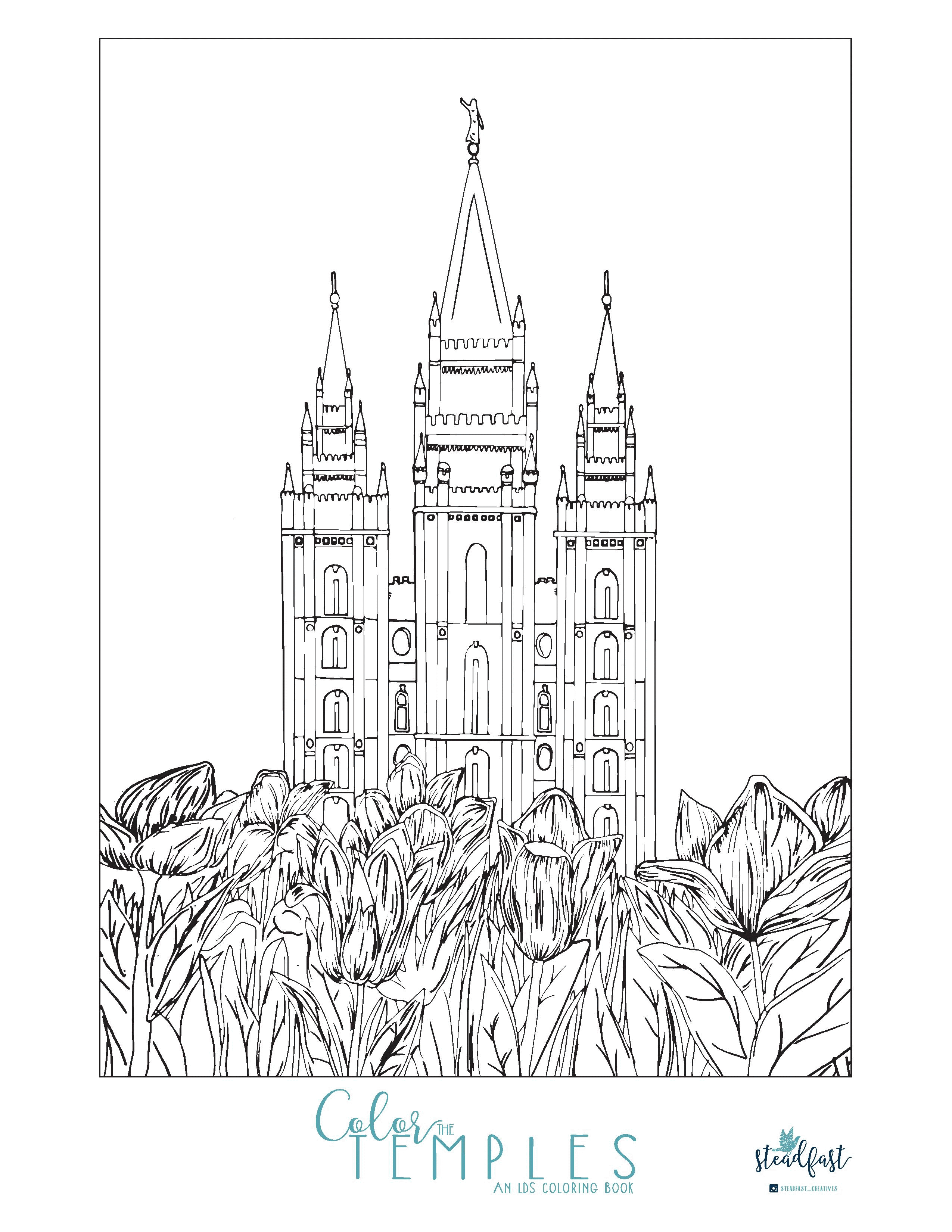 171 Simple Lds Temple Coloring Pages for Adult