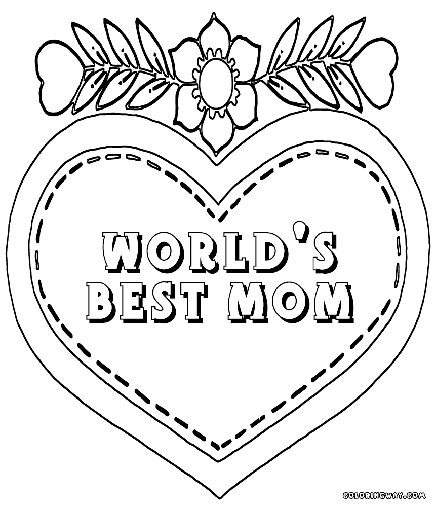 Best Mom Coloring Pages Coloring Home