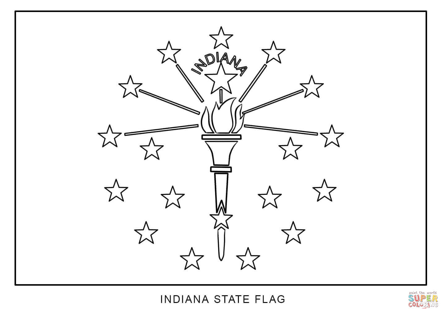 Indiana Map Coloring Page Coloring Pages