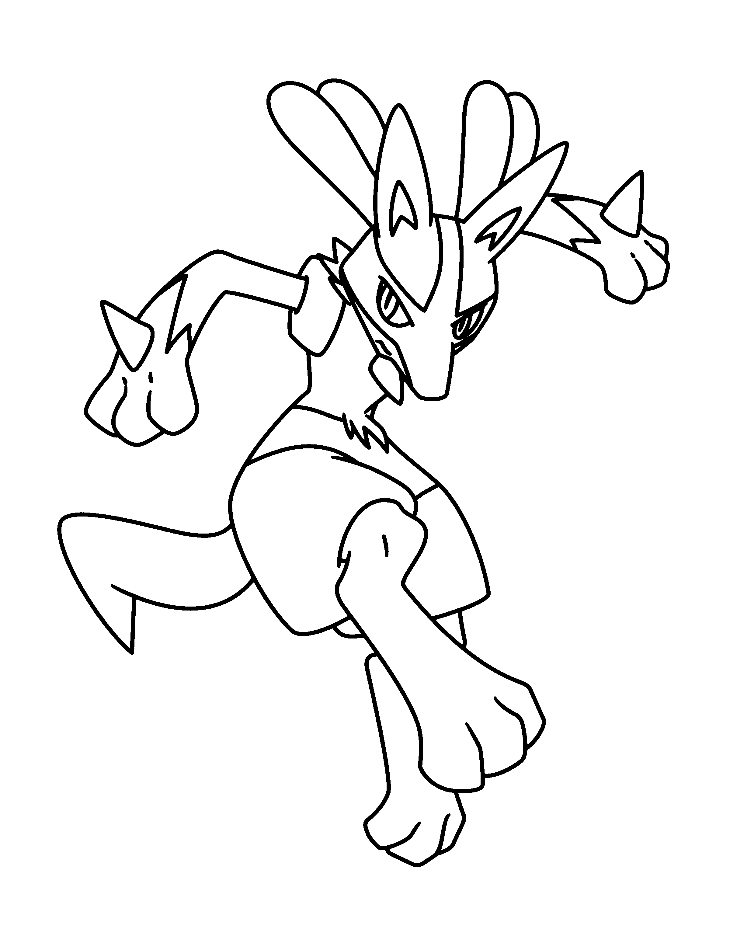 Pokemon Lucario Coloring Pages GregoryKathy