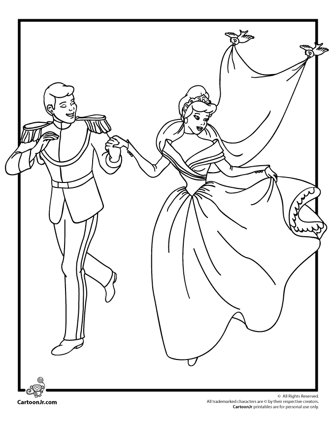 Cinderella's Wedding Coloring Page