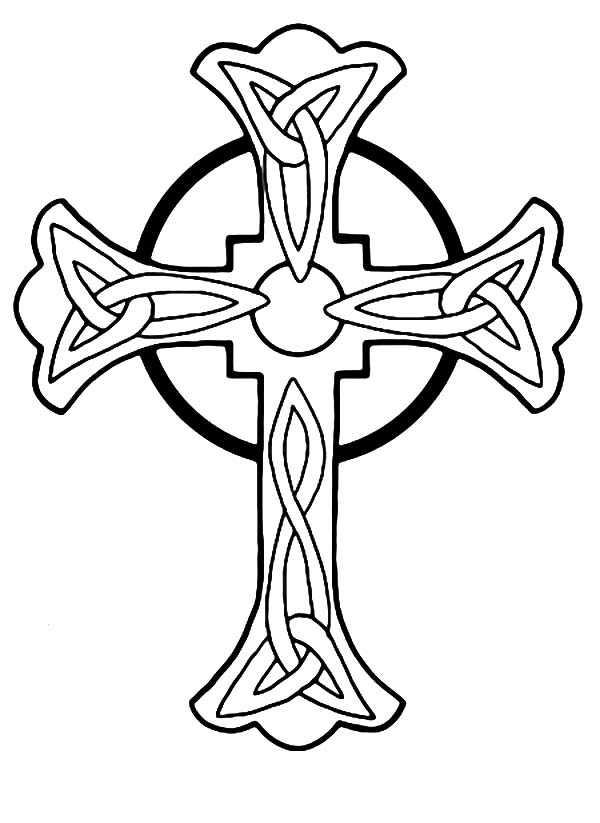 Celtic Cross Coloring Page