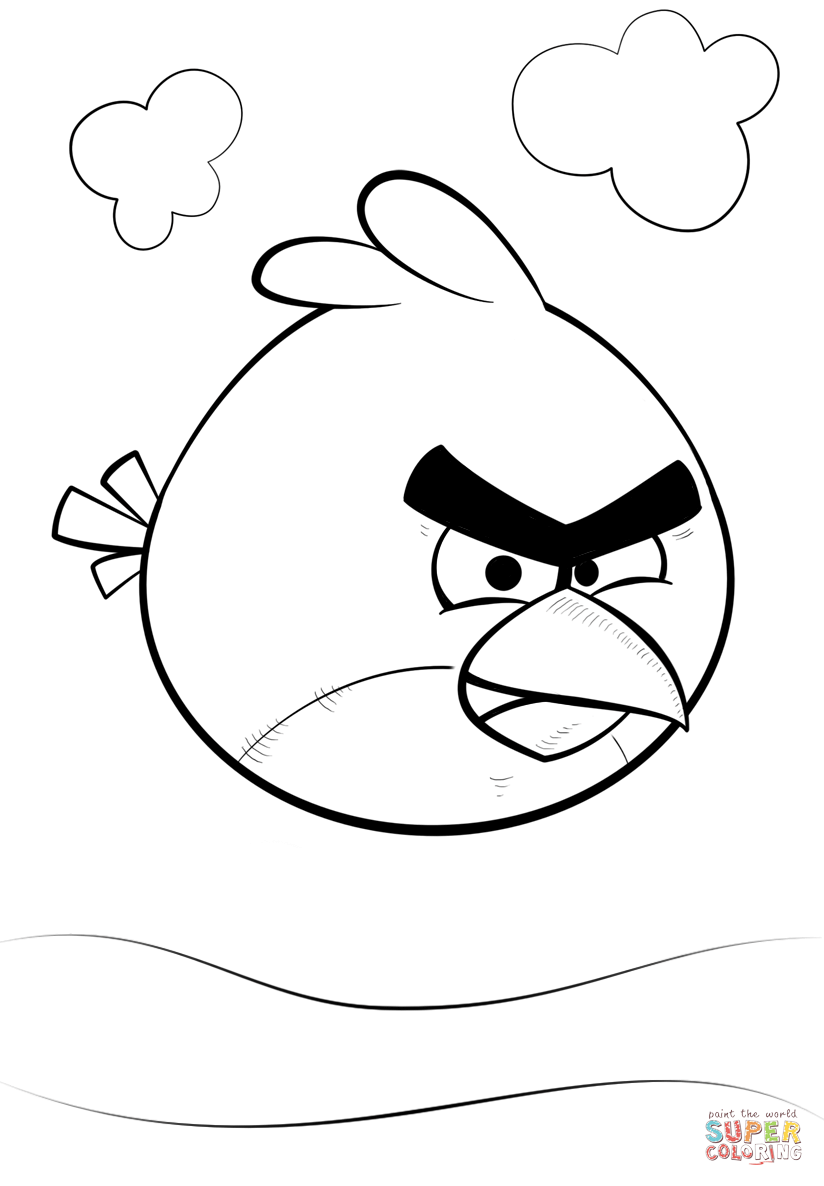 Red Bird from Angry Birds coloring page | Free Printable Coloring ...