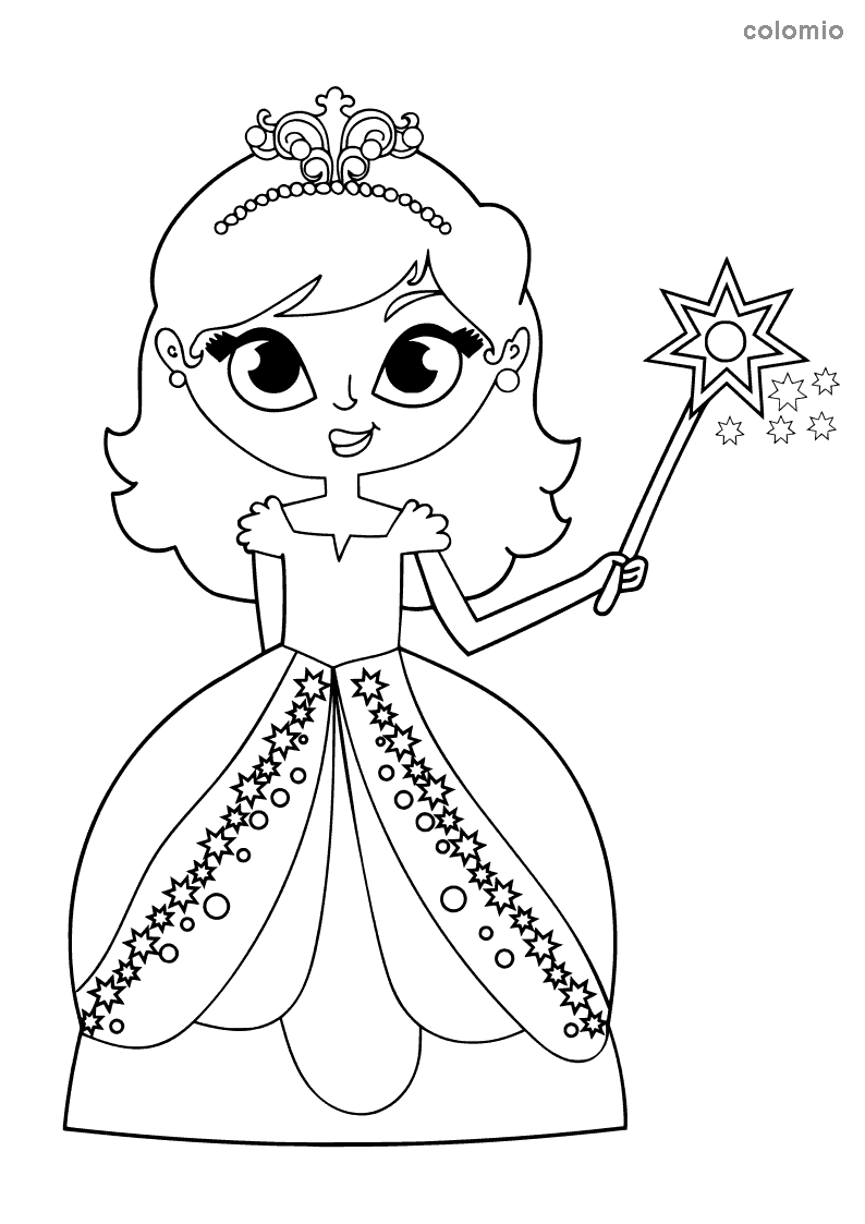 Princesses coloring pages » Free & Printable » Princess coloring sheets -  Page 2