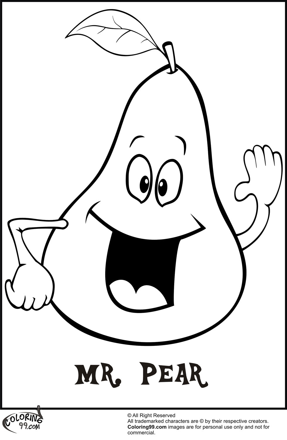 Pears Coloring Pages | Team colors
