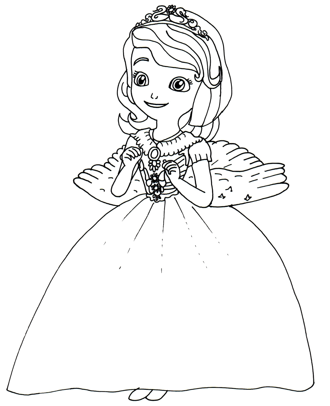 129 Cute Sofia Coloring Pages For Kids with disney character