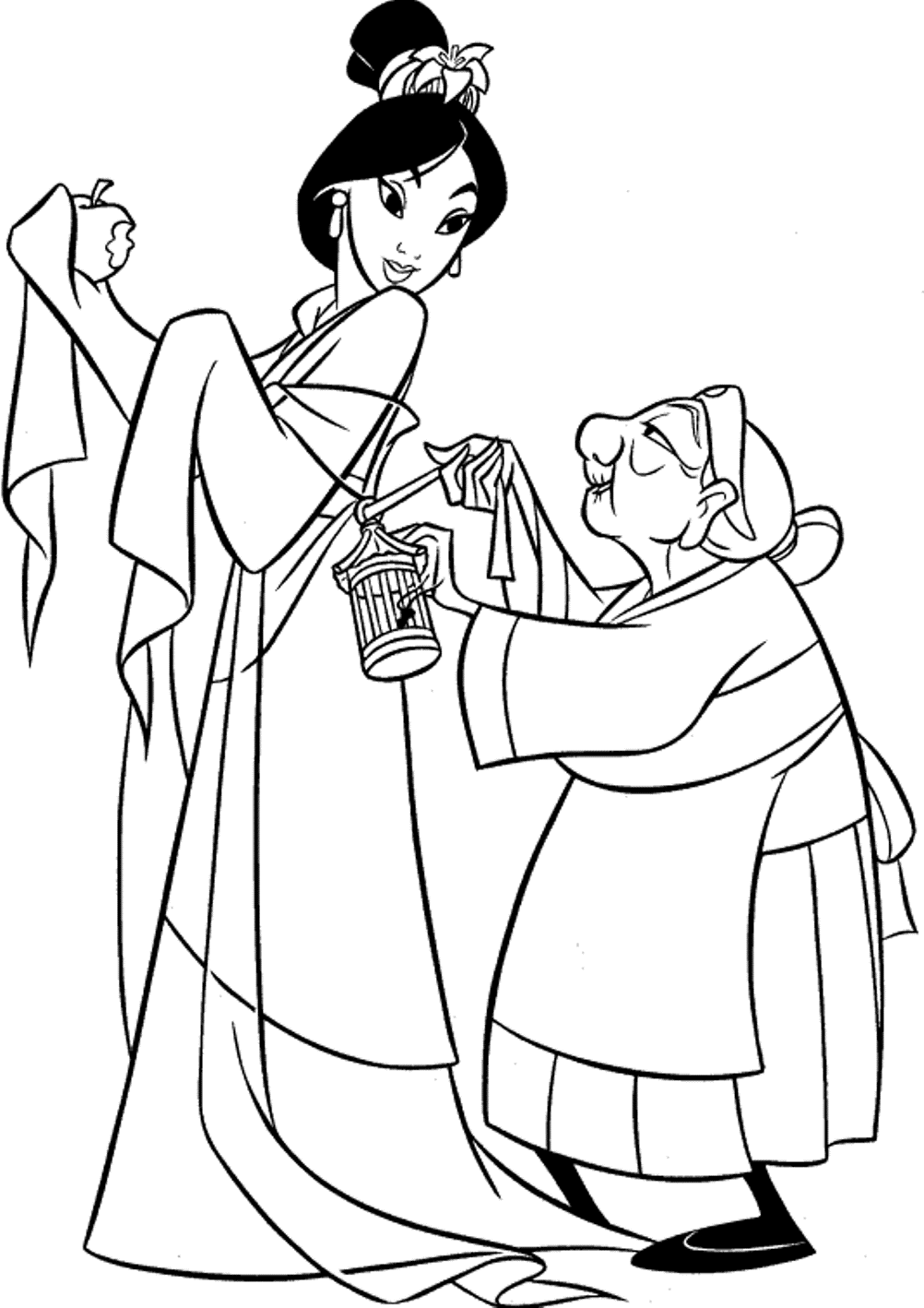 Mulan Coloring Pages Online Free - Coloring Home