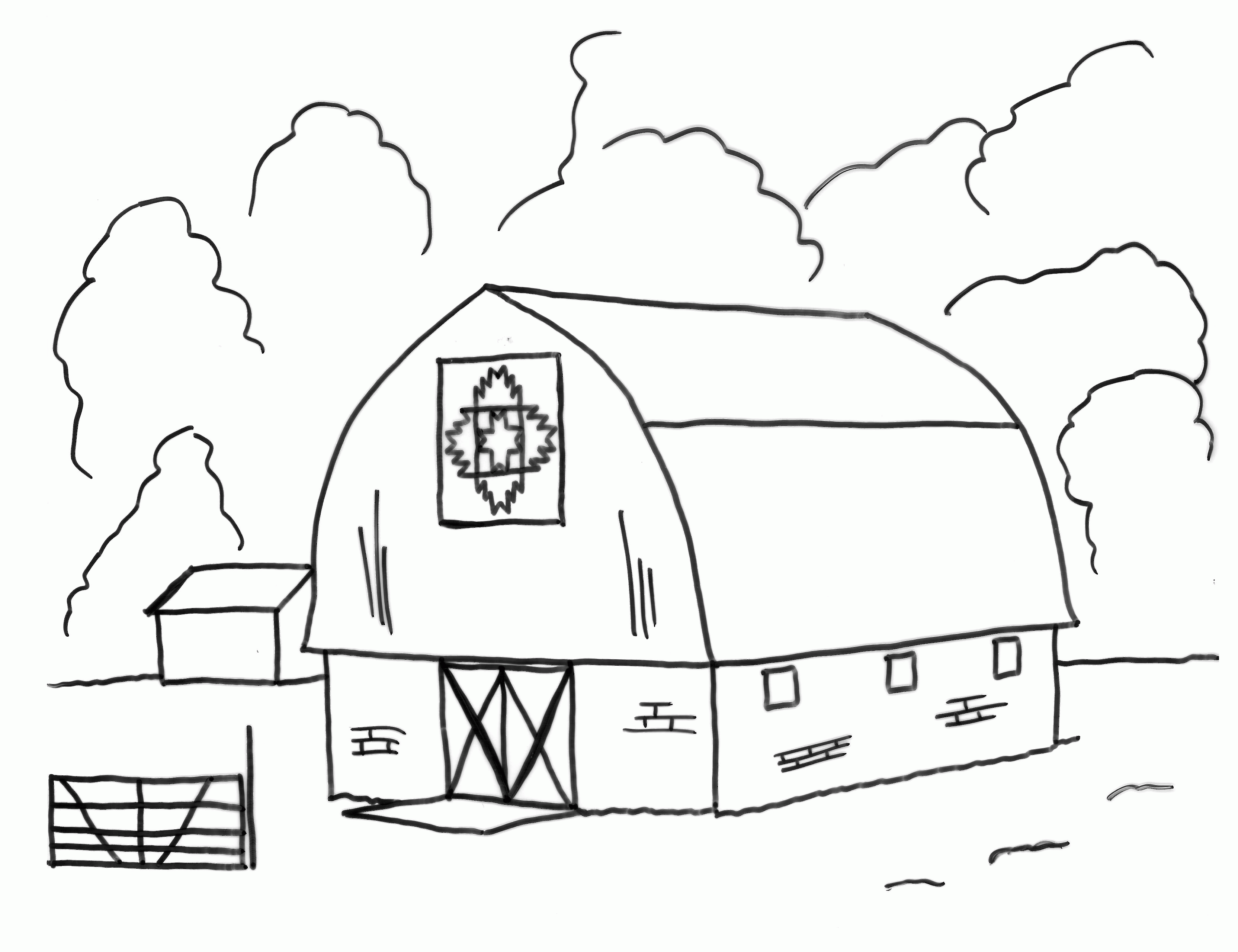 Printable Free Coloring Pages Of Old Barns - Widetheme
