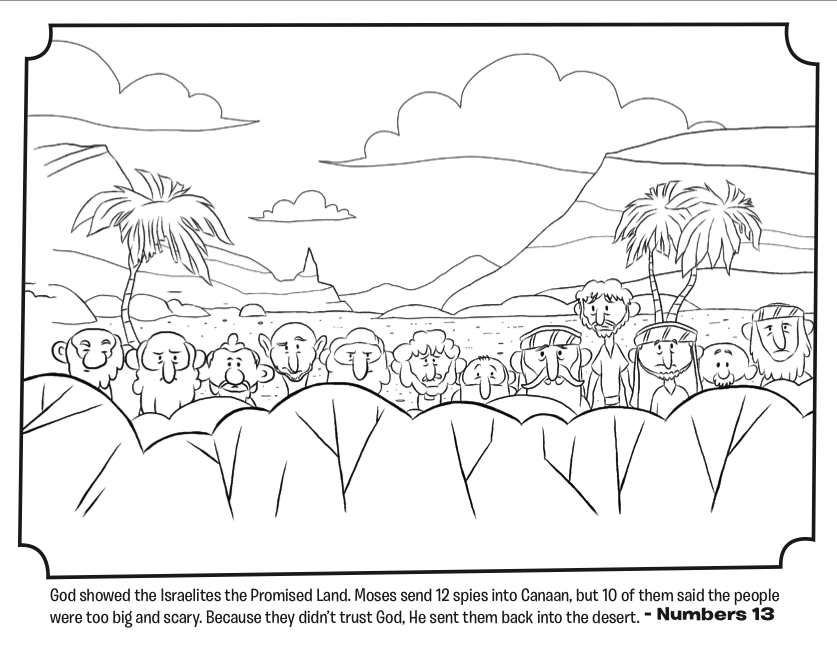 Crossing The Jordan Coloring Page - Coloring Pages for Kids and ...