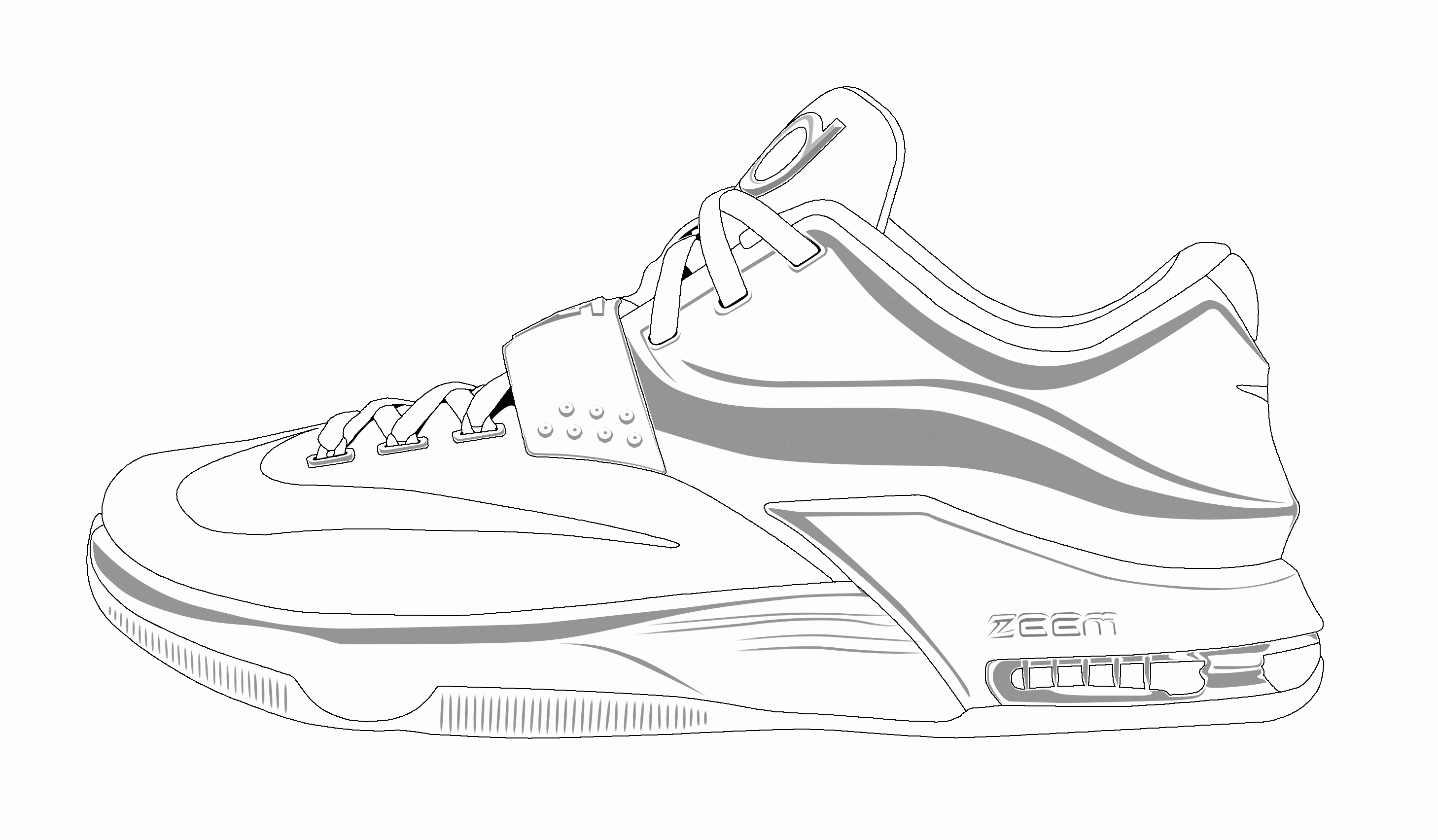 Jordan Shoe - Coloring Pages For Kids And For Adults - Coloring Home