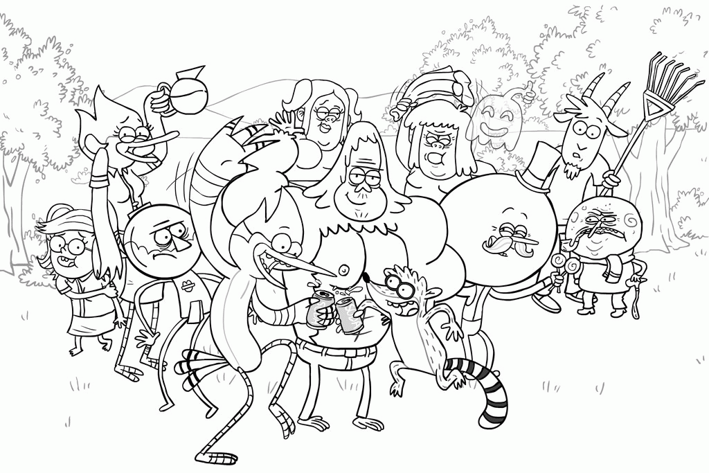 regular show coloring pages free online - photo #3