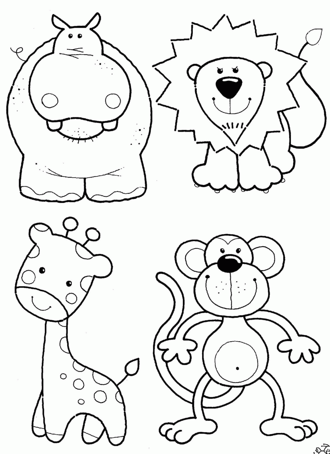 baby farm animal coloring pages smlf. 6 jungle animals. leapfrog ...