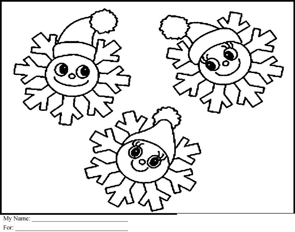 Snowflake Coloring - Coloring Pages for Kids and for Adults