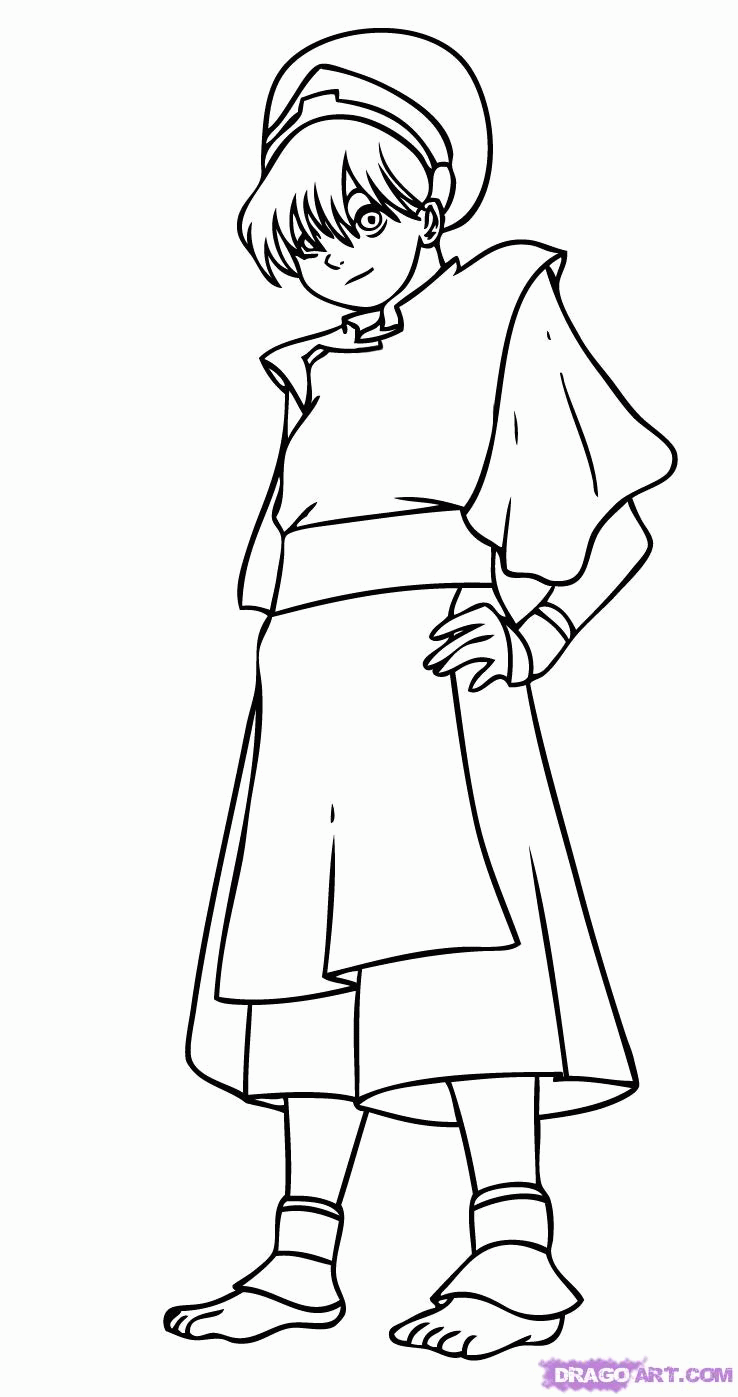 Avatar Toph Coloring Pages - High Quality Coloring Pages
