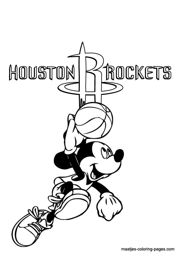 8 Pics Of Houston Rockets Basketball Logo Coloring Page - Lakers