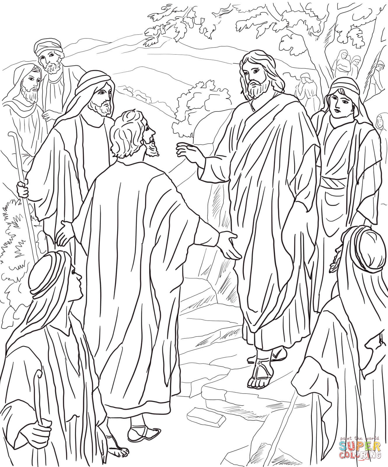 Peter's Confession of Christ coloring page | Free Printable ...