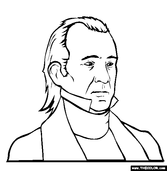 Presidents Online Coloring Pages | Page 1 | Coloring pages, Online coloring  pages, James k polk